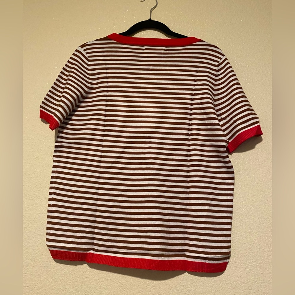 Dokotoo Striped Red and Brown Men's Tank Top Size S - Picture 4 of 9